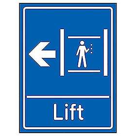 V Safety V Lyftpil vänster – 200 mm x 300 mm – 2 mm polykarbonat