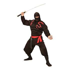 Widmann Ninja med Muskler Maskeraddräkt Medium