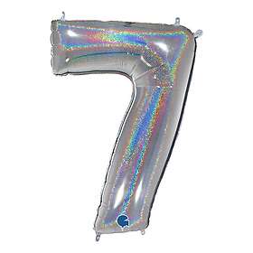 Ballongkungen Sifferballong Glitter Silver Siffra 7