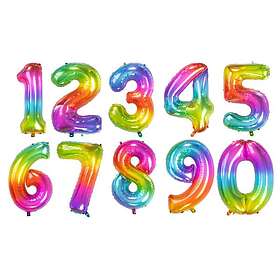 Folat Number Balloon Rainbow Colored Large Number 5