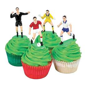 CakeSupplies Tårtdekorationsset Fotboll 9-pack