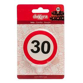 Dekora Tårtljus Trafikskylt 30