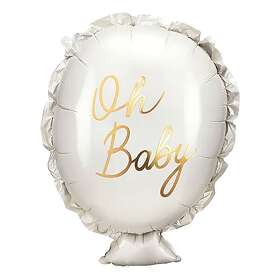 PartyDeco Folieballong Oh Baby Vit