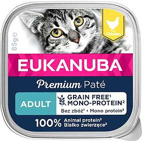 Eukanuba Grain Free Adult Chicken Paté Mono Kattfoder 12 x 85g