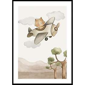 Gallerix Poster Fox In Airplane 30x40 5029-30x40