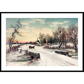 Gallerix Poster Horse And Carriage In Snow 50x70 4876-50x70