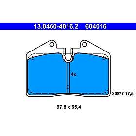 ATE Porsche Bromsbelaggssats skivbroms 13046040162