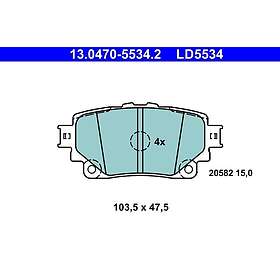 ATE Toyota Bromsbelaggssats skivbroms 13047055342