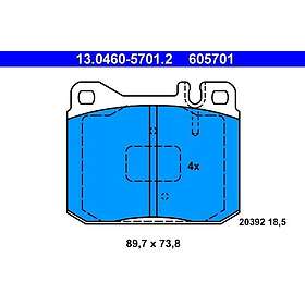 ATE Volkswagen Bromsbelaggssats skivbroms 13046057012