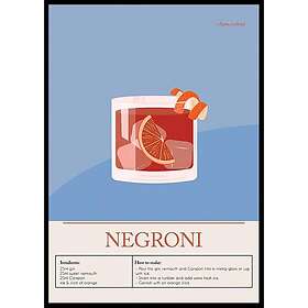 Gallerix Poster Negroni Cocktail 30x40 5140-30x40