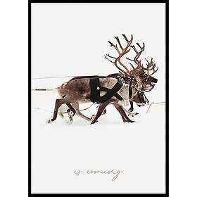 Gallerix Poster Santa Claus And Reindeer Part2 4892-21x30G