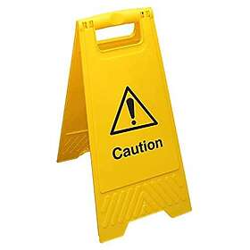 V Safety V Caution – gul golvskylt