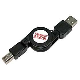 Lindy USB A - USB B (Retractable) 2.0 0.8m