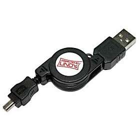 Lindy USB A - USB Mini-B (Retractable) 2.0 0.8m