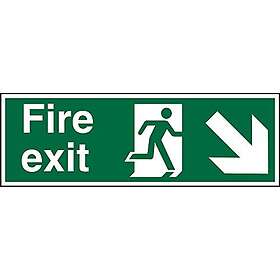 Seco Fire Exit – Fire Exit, Man springer rätt, pil pekar ner och höger skylt, 30