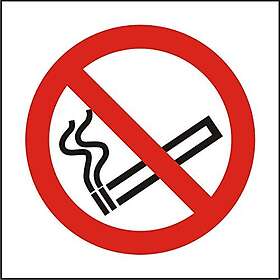 Seco No Smoking Pictogramskylt, 200 mm x 200 mm 1 mm halvhård plast