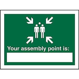 Seco Your Assembly Point Is skylt, 200 mm x 150 mm 1 mm halvhård plast