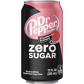 Dr Pepper Snapple Group Pepper Zero Strawberries & Cream 355ml