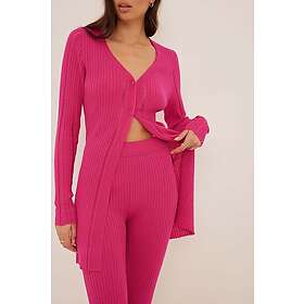 NA-KD Trend Finstickade vida byxor Pink (Dam)