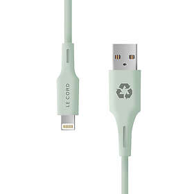 Le Cord Pale Pine iPhone Lightning cable · 1,2 meter · Made of recycled plasti
