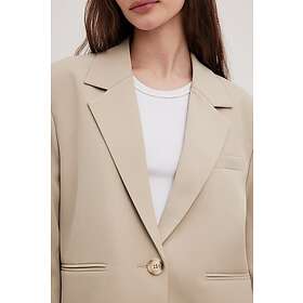 NA-KD Kort boxy blazer med slitsdetaljer (Dame)