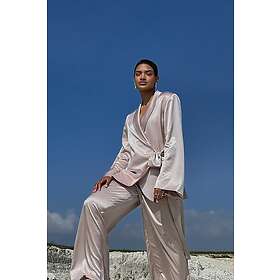 NA-KD Trend Draped Tie Front Satin Blazer (Dame)