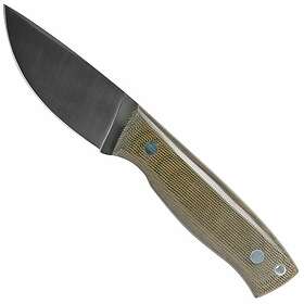 Brisa Skinner 90 Elmax Flat, green micarta BRI0362