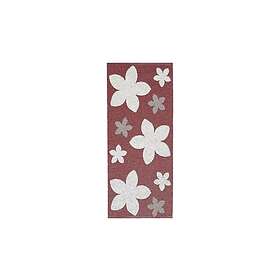 Horredsmattan Plastmatta Flower 70x50 Vändbar PVC Röd 11402-A050