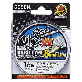Gosen Hard Type 8x 300 M Braided Line Silver 0.187 mm