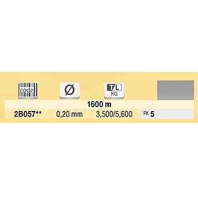 Tubertini R18 Competition Surf 1600 M Tapered Leader Durchsichtig 0,200 mm