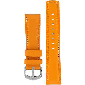 Hirsch Carbon oranssi nahkaranneke 025 92 0 76 22mm