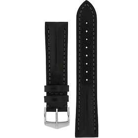 Hirsch Lucca musta nahkaranneke 049 02 0 50 22mm