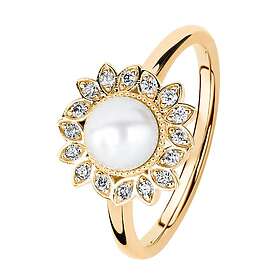 Kohinoor Swan guldring med pärla och diamanter 033-434-08-170