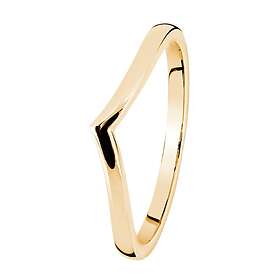 Kohinoor Tia slät chevron ring i guld 013-405-165