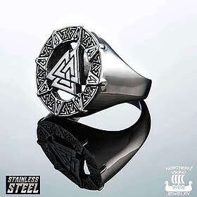 Northern Viking Jewelry Valknut Odin Symbol ring NVJSO015-205