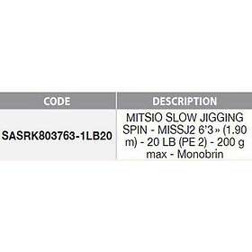 Sakura Mitsio Slow Jigging Rod Grönt 1,90 m 20 Lbs