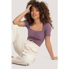 NA-KD Square Neck Ruched Top (Women's)
