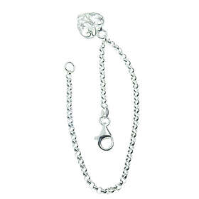 armband med spetshjärta R14/17,5