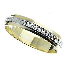 Diamant-cut ring 14k guld 4mm 2VTL/16,5