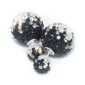 Silver Bar BB-örhängen Crystal 8/16 Blackfade