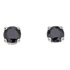 Silver Bar zirkonörhängen 6 mm svart 3460