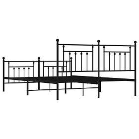 vidaXL Bed Frame med huvudgavel och fotgavel svart metall 180x200 cm 353559