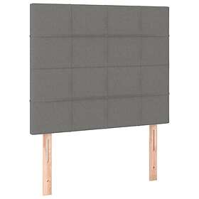 vidaXL Ramsäng med madrass mörkgrå 120x200 cm tyg 3136582