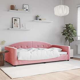 vidaXL Dagbädd rosa 100x200 cm sammet 354146