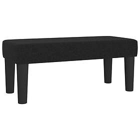 vidaXL Ramsäng med madrass svart 90x190 cm tyg 3136559