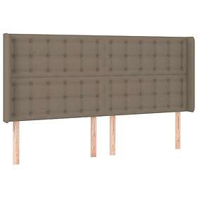 vidaXL Ramsäng med madrass & LED taupe 180x200 cm tyg 3139217