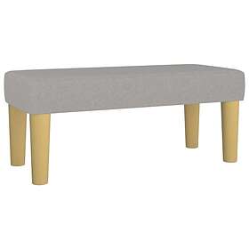 vidaXL Ramsäng med madrass ljusgrå 90x190 cm tyg 3137277