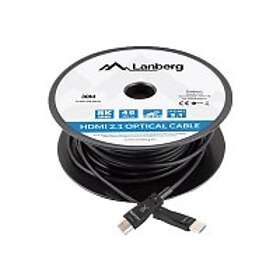 Lanberg HDMI 2,1 Kabel Optisk Svart 8k 48Gbps 30m