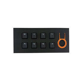 Tai-Hao 8-Key Gummi Double-shot Backlit Keycap Set Svart