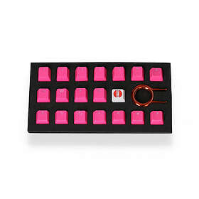 Tai-Hao 18-Key Gummi Double-shot Bakgrundsbelyst Keycap-set Rosa